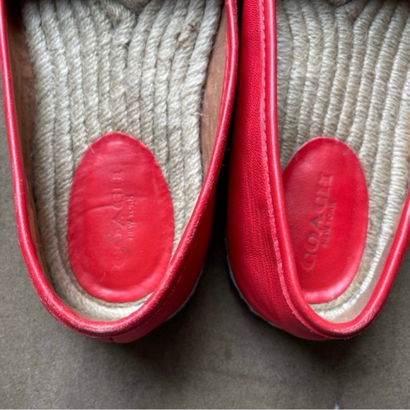 Coach Genuine Leather Rhodelle Espadrille Flat Loafers Slip-On Shoes Size US 6 - Picture 3 of 10